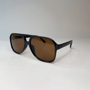 Retro pilot sunglasses Sunglasses with colorful lenses Trendy glasses for men & women Yellow and brown lenses image 8