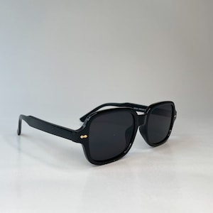 Vintage Inspired Square Sunglass Retro Sonnenbrille Klassische Brille für Männer & Frauen Schwarz und Braun Bild 8