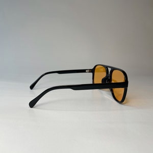 Retro pilot sunglasses Sunglasses with colorful lenses Trendy glasses for men & women Yellow and brown lenses image 6