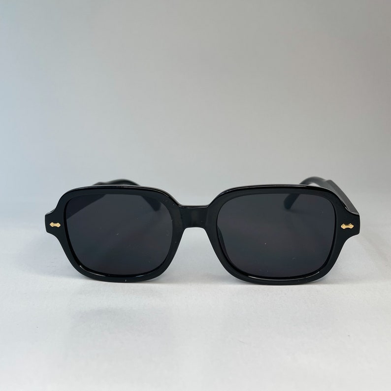Vintage Inspired Square Sunglass Retro Sonnenbrille Klassische Brille für Männer & Frauen Schwarz und Braun Bild 9