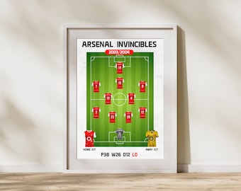 Arsenal Invincibles saison 2003/2004 ART PRINT Poster Arsenal Invincibles 2003/2004
