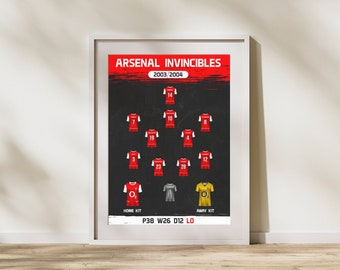 Arsenal Invincibles saison 2003/2004 ART PRINT Poster Arsenal Invincibles 2003/2004