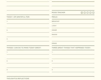 Printable Daily Wellness Log