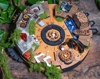BioCircuit Compass Sculpture: Wall decor,  Unique Art, One Of A Kind