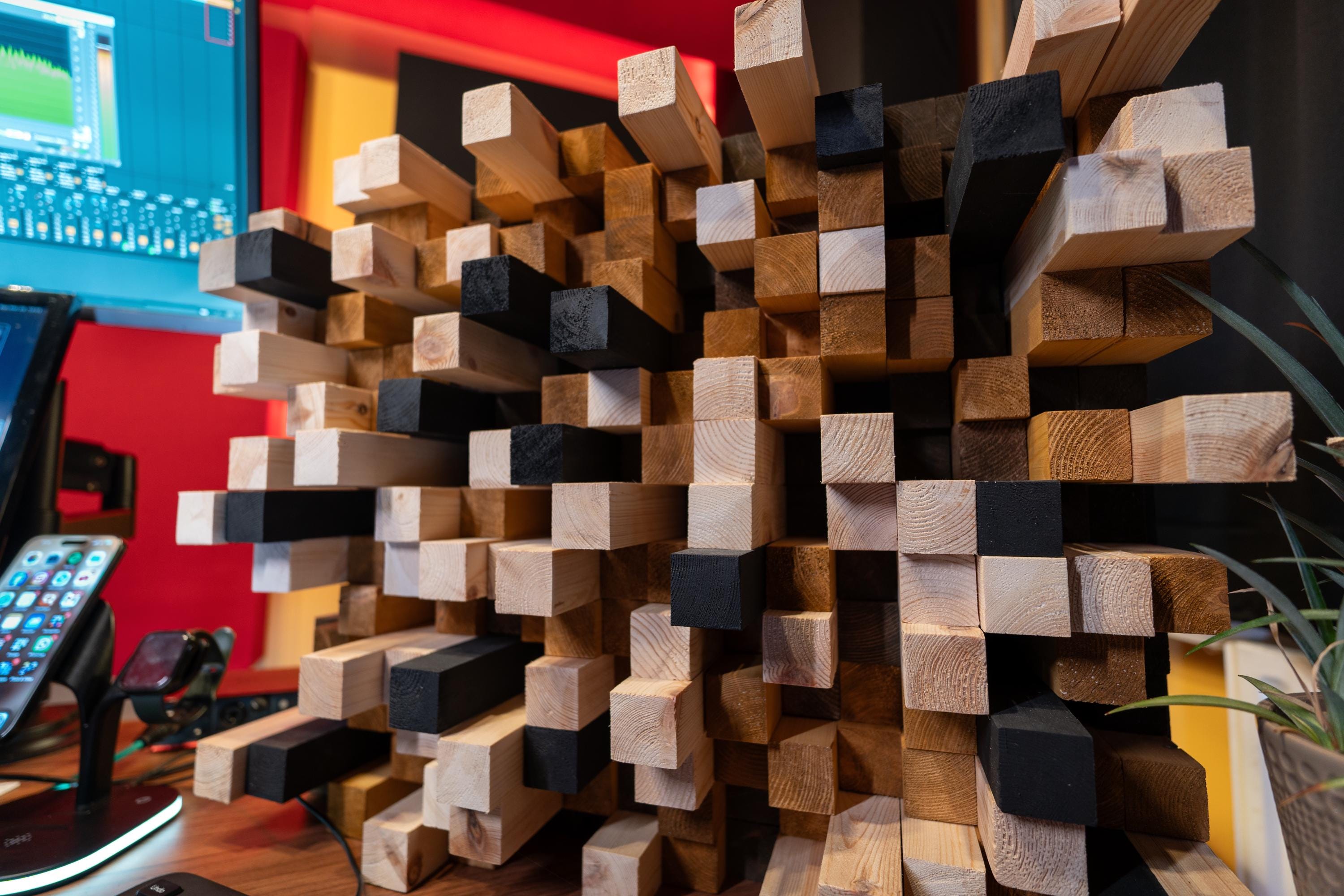 Acoustic Diffuser Handcrafted Wooden Design | Soundproofing & Studio ...