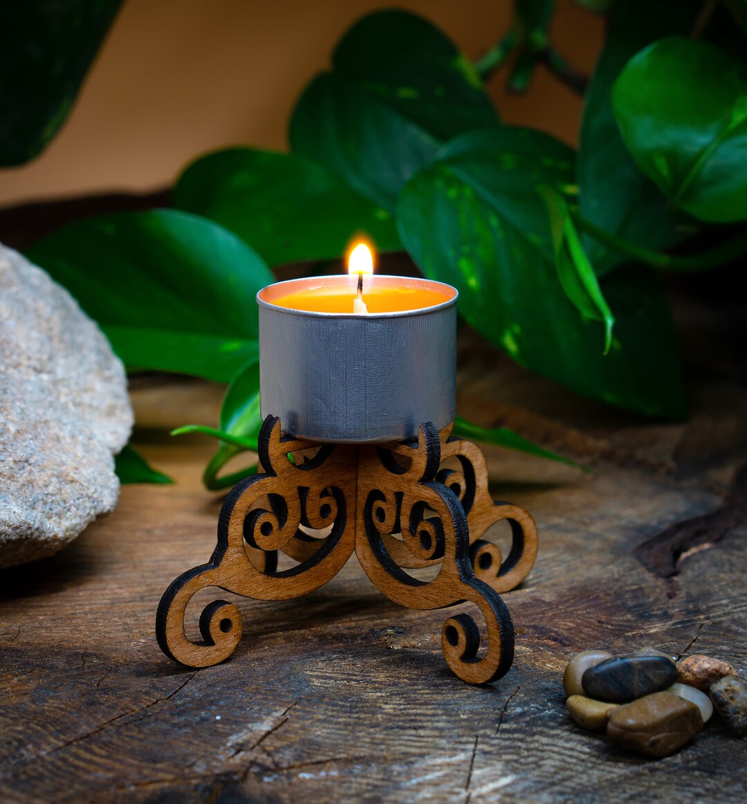 Incandescent Beautiful Small Tea Light Holder, Hippy Design, Boho Gift