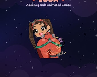 Apex Legends Loba Cherry Bomb Twerk Animated Twitch Emote | Streaming Assets, Gaming, Emoji, Chibi, Discord, YouTube, Sticker, Bottom Shake