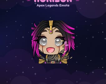 Gesto/transmisor de Twitch supermasivo de Apex Legends Horizon, recursos de transmisión, juegos, emoji, chibi, Discord, YouTube, patada, calcomanía