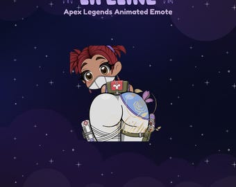 Apex Legends Lifeline Shinobi Surgeon Twerk Animated Twitch Emote | Streaming Assets, Gaming, Chibi, Discord, YouTube, Sticker, Bottom Shake