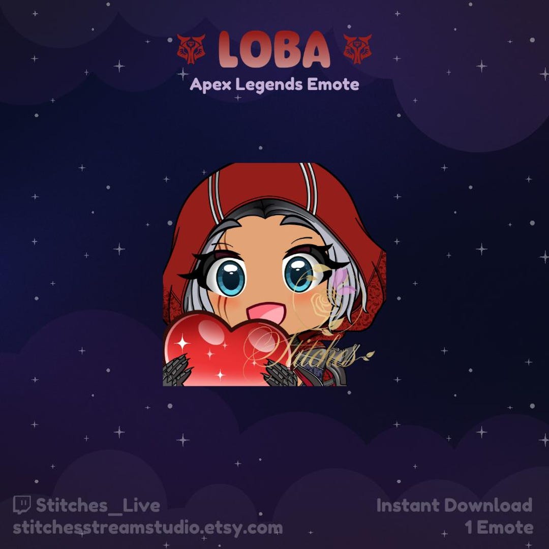 Apex Legends Loba Lycan Hunter Heart Twitch Emote | Streamer, Streaming ...