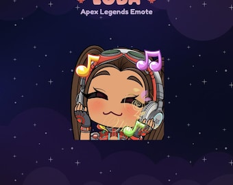 Apex Legends Loba Cherry Bomb Rave Twitch Emote | Streamer, Streaming Assets, Gaming, Emoji, Chibi, Discord, YouTube, Kick, Sticker