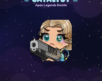 Apex Legends Catalyst Stellar Swimmer Gun Twitch Emote | Streamer, Streaming Assets, Gaming, Emoji, Chibi, Discord, YouTube, Sticker