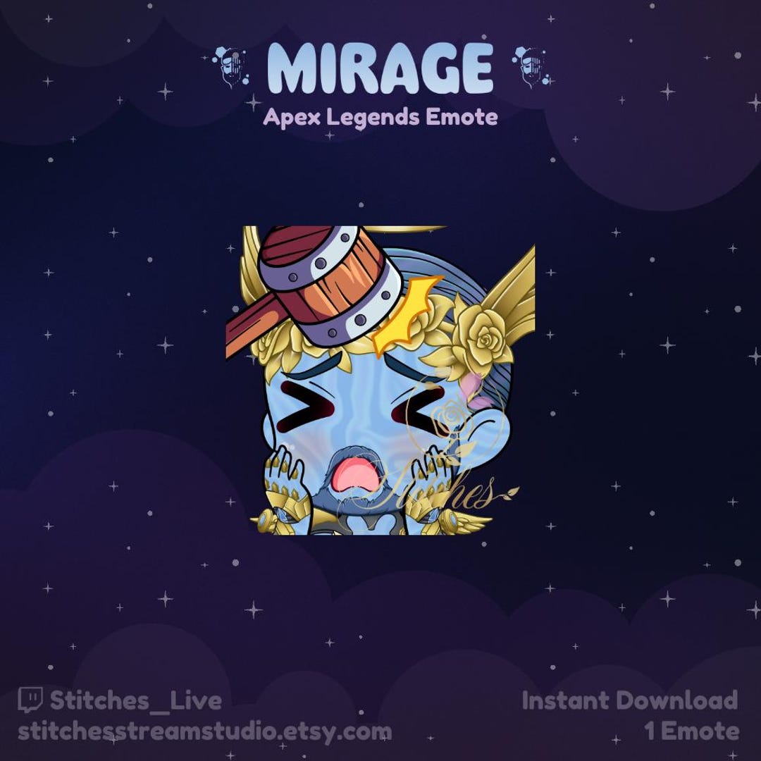Apex Legends Mirage Adonis Tier 2 Bonk Twitch Emote | Streaming Assets ...
