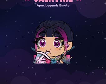 Apex Legends Valkyrie Florescent Tech Boba Twitch Emote | Streamer, Streaming Assets, Gaming, Emoji, Chibi, Discord, YouTube, Kick, Sticker