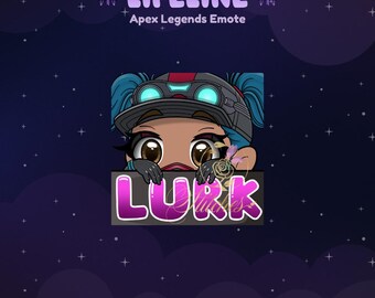 Apex Legends Lifeline Mischief Medic Lurk Twitch Emote | Streamer, Streaming Assets, Gaming, Emoji, Chibi, Discord, YouTube, Kick, Sticker