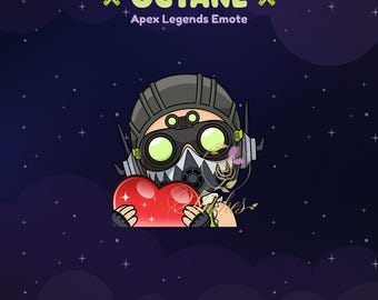Apex Legends Octane Heart Twitch Emote | Streamer, Streaming Assets, Gaming, Emoji, Chibi, Discord, YouTube, Kick, Sticker
