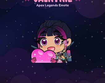 Apex Legends Valkyrie Florescent Tech Heart Twitch Emote | Streamer, Streaming Assets, Gaming, Emoji, Chibi, Discord, YouTube, Kick, Sticker