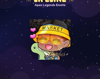 Apex Legends Lifeline Mic Check Nessie Hug Twitch Emote | Streamer, Streaming Assets, Gaming, Emoji, Chibi, Discord, YouTube, Kick, Sticker