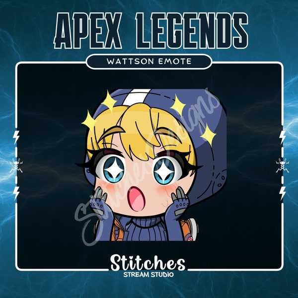 Wattson Shock Chibi Emote Apex Legends for Twitch Streamers Discord Servers YouTube Channel