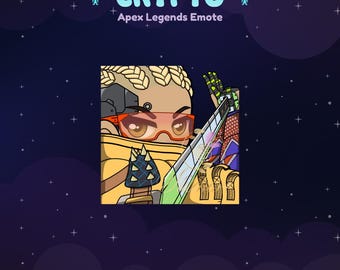 Apex Legends Crypto Hype Beast No Escape Heirloom Twitch Emote | Streamer, Streaming Assets, Gaming, Emoji, Chibi, Discord, YouTube, Sticker