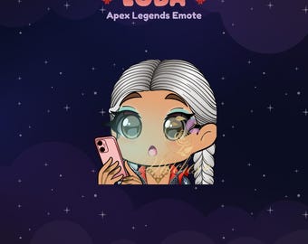 Apex Legends Loba Self Reflection Phone Twitch Emote | Streamer, Streaming Assets, Gaming, Emoji, Chibi, Discord, YouTube, Kick, Sticker