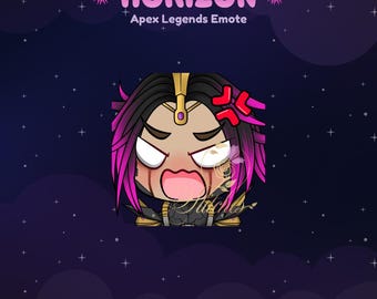 Gesto de Twitch Super Massive Rage de Apex Legends Horizon / Transmisor, Recursos de transmisión, Juegos, Emoji, Chibi, Discord, YouTube, Patada, Pegatina