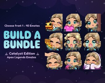 Apex Legends Catalyst Stellar Swimmer Build A Bundle Emotes | Streamer, Assets, Gaming, Emoji, Chibi, Discord, YouTube, Pack, Sticker