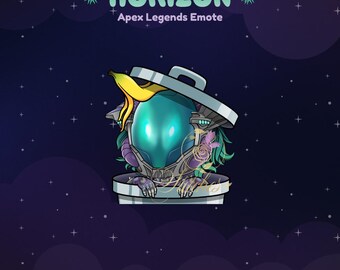 Apex Legends Horizon Brood Mother Trash Twitch Emote | Streamer, Streaming Assets, Gaming, Emoji, Chibi, Discord, YouTube, Kick, Sticker