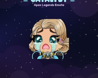 Apex Legends Catalyst Stellar Swimmer Cry Twitch Emote | Streamer, Streaming Assets, Gaming, Emoji, Chibi, Discord, YouTube, Kick, Sticker