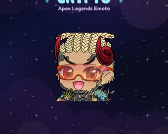 Apex Legends Crypto Hype Beast Evil Twitch Emote | Streamer, Streaming Assets, Gaming, Emoji, Chibi, Discord, YouTube, Kick, Sticker