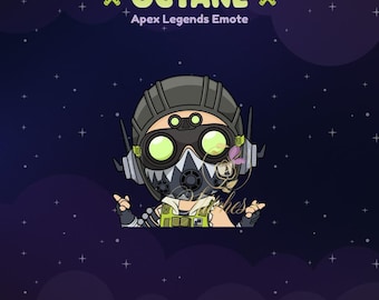 Apex Legends Octane Twitch Emote | Streamer, Zasoby do streamingu, Gry, Emoji, Chibi, Discord, YouTube, Kopniak, Naklejka