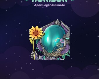 Apex Legends Horizon Brood Mother Sunflower Twitch Emote | Streamer, Streaming Assets, Gaming, Emoji, Chibi, Discord, YouTube, Kick, Sticker