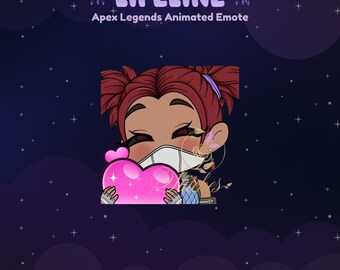 Apex Legends Lifeline Shinobi Surgeon Heart Animated Twitch Emote | Streamer, Assets, Gaming, Emoji, Chibi, Discord, YouTube, Sticker