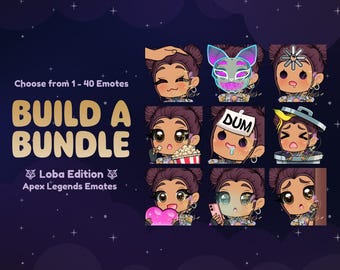 Apex Legends Loba Demon Claws Build A Bundle Emotes | Streamer, Streaming Assets, Gaming, Emoji, Chibi, Discord, YouTube, Pack, Sticker