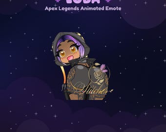 Apex Legends Loba Heat Shade Twerk Animated Twitch Emote | Streaming Assets, Gaming, Emoji, Chibi, Discord, YouTube, Sticker, Bottom Shake