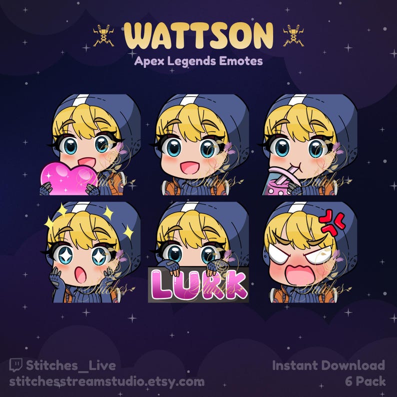 Apex Legends Wattson Twitch Emote Pack | Streamer, Streaming Assets ...