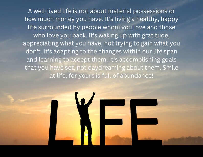 Printable Life Quote Wall Art Home Decor Office Etsy