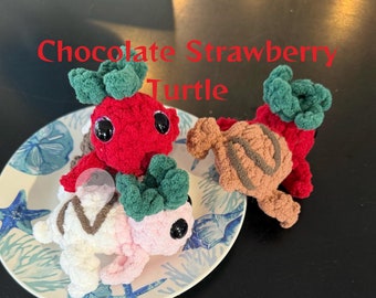 Tortues fraises enrobées de chocolat - tortue - animal destiné à la consommation - modèle de crochet numérique PDF