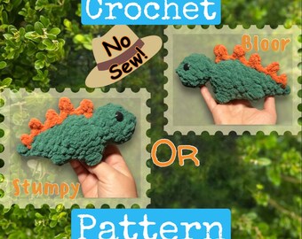 Dinosaurio - Estegosaurio - Sin costura - Patrón amigurumi - Patrón de crochet digital en PDF