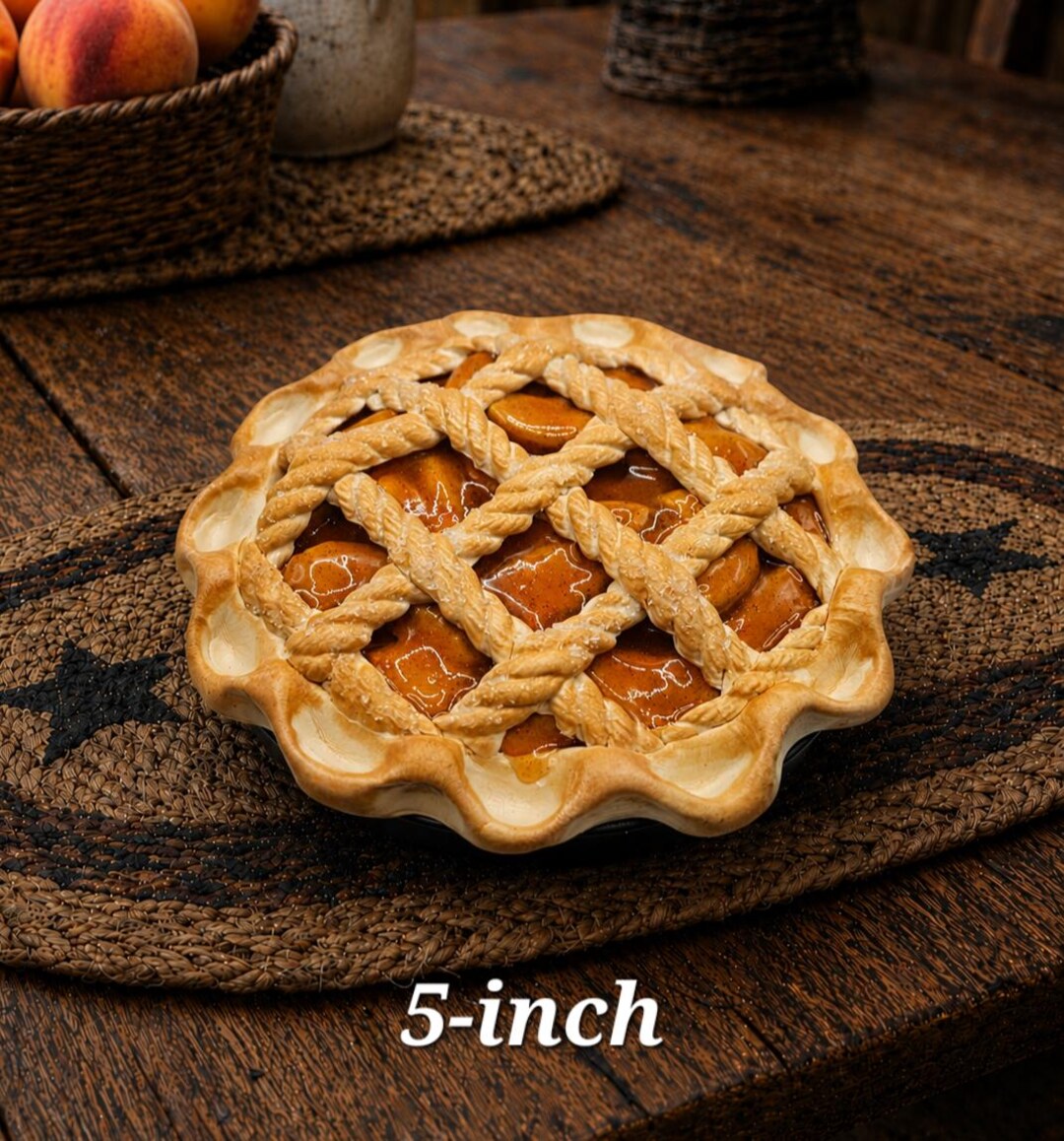 Fake Peach Pie, 5-inch, Realistic, Pie Prop, Kitchen Dessert Decor ...