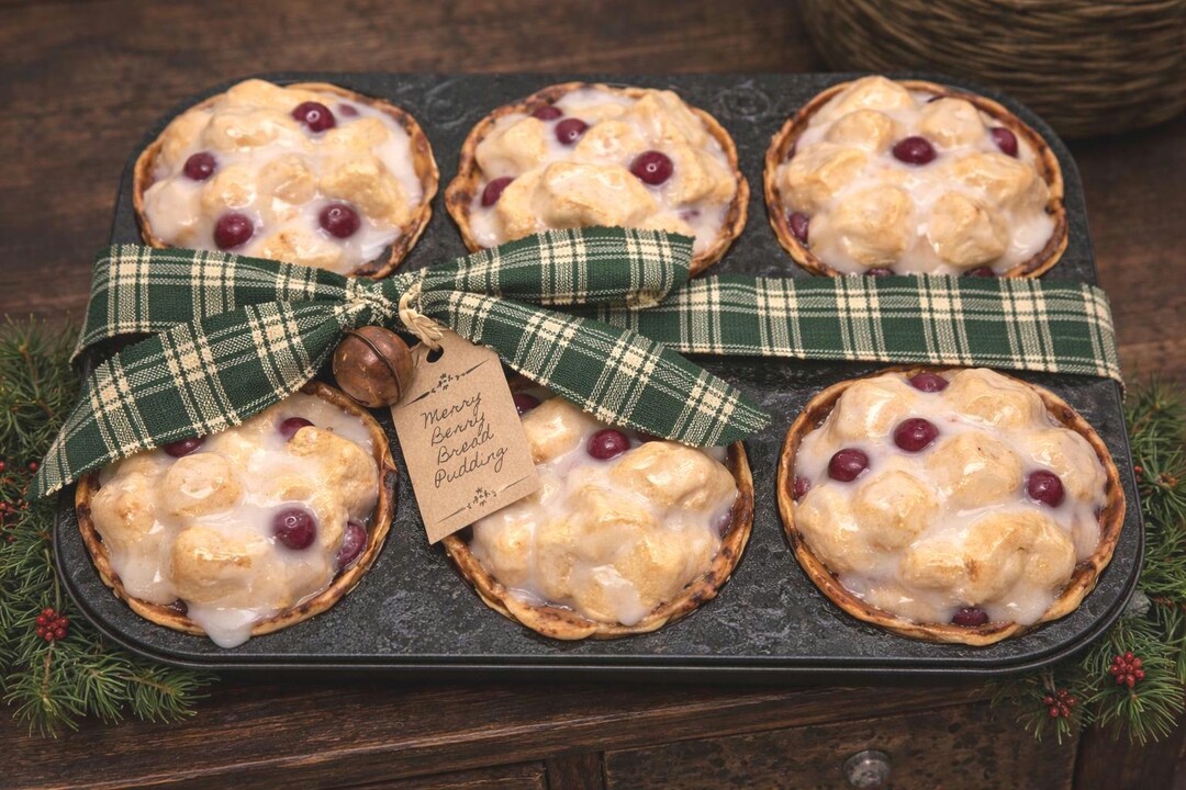 Fake Pudding Fake Primitive Merry Berry Bread Pudding, Faux Baked Goods, Full Size ...