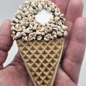 Fake Ice Cream Drumstick Cookie Magnet, Sold Individually, Realistic Food Magnets,  Ice Cream Magnet, Refrigerator Magnets