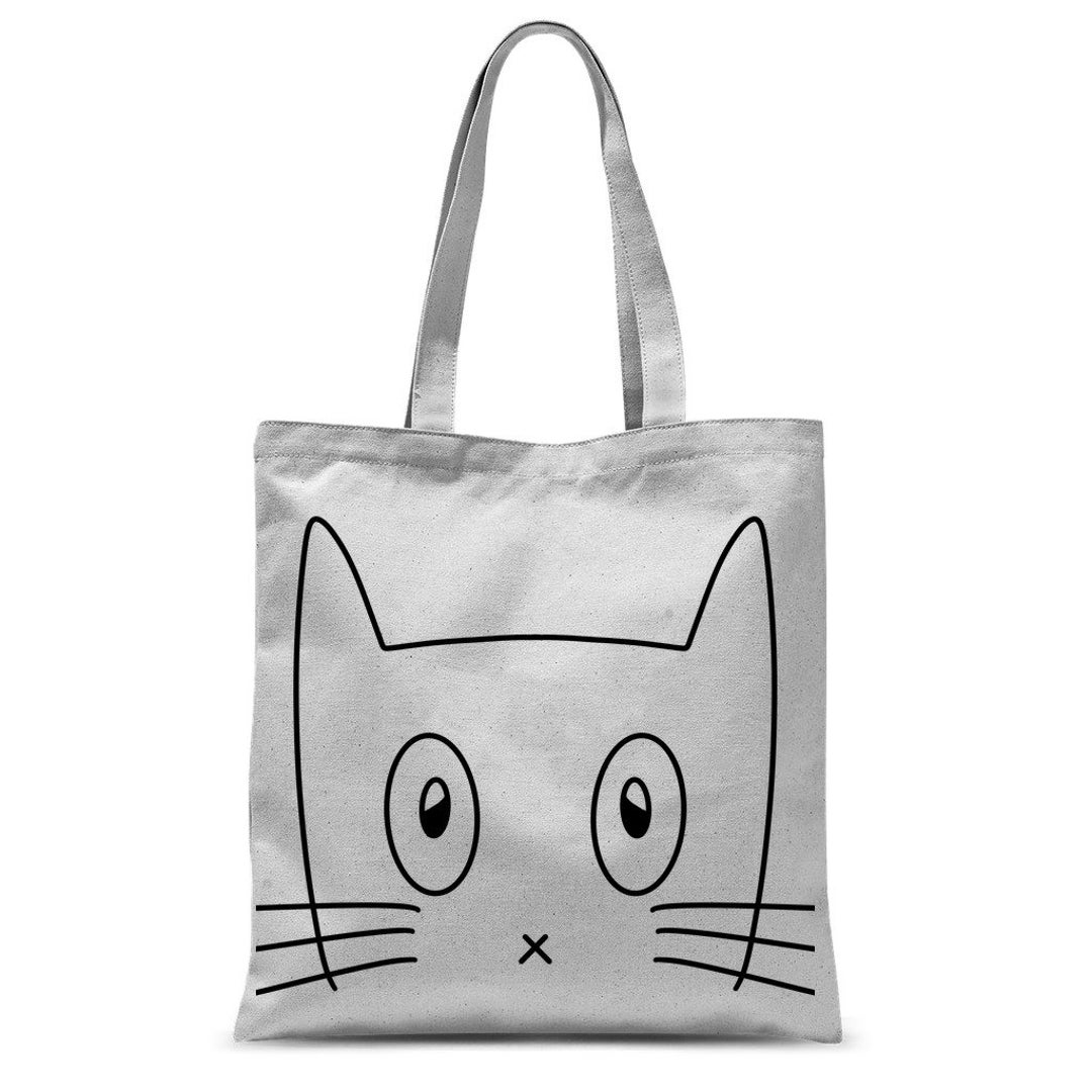 Reusable Eco friendly Bag With Cat Logo Etsy reusable-eco-friendly-bag-with-cat-logo-etsy