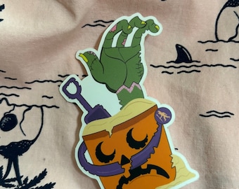 Zombie Sand Bucket |Spooky| Zombie| Summerween| Scary|