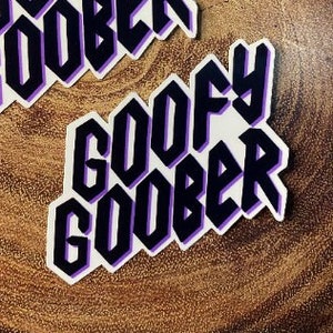 Silly Goober Rock Metal Grunge Title Only Hand-drawn Vinyl Waterproof Sticker, Kid TV Show Inspired Funny Meme Rock and Roll Emo Nostalgic