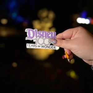 Disney 100 Years of Wonder Sticker, Disneyland Disney World Waterproof Sticker, Cute Anniversary Celebration Animation Studio Sticker