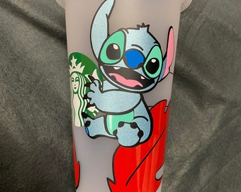 Stitch Alien Starbucks 24oz Cold Cup, Lilo and Stitch, Personalized Cup, Disney Inspired - Gifts for Her, Gifts for Him, Disney Gift
