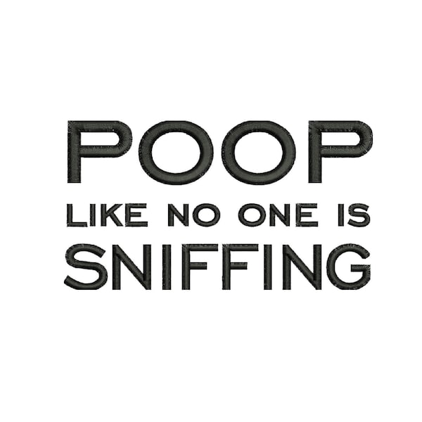 PoOp LiKe No OnE iS sNiFfiNg Funny Bathroom Hand Towel Machine Embroidery Design FNEmbroidery
