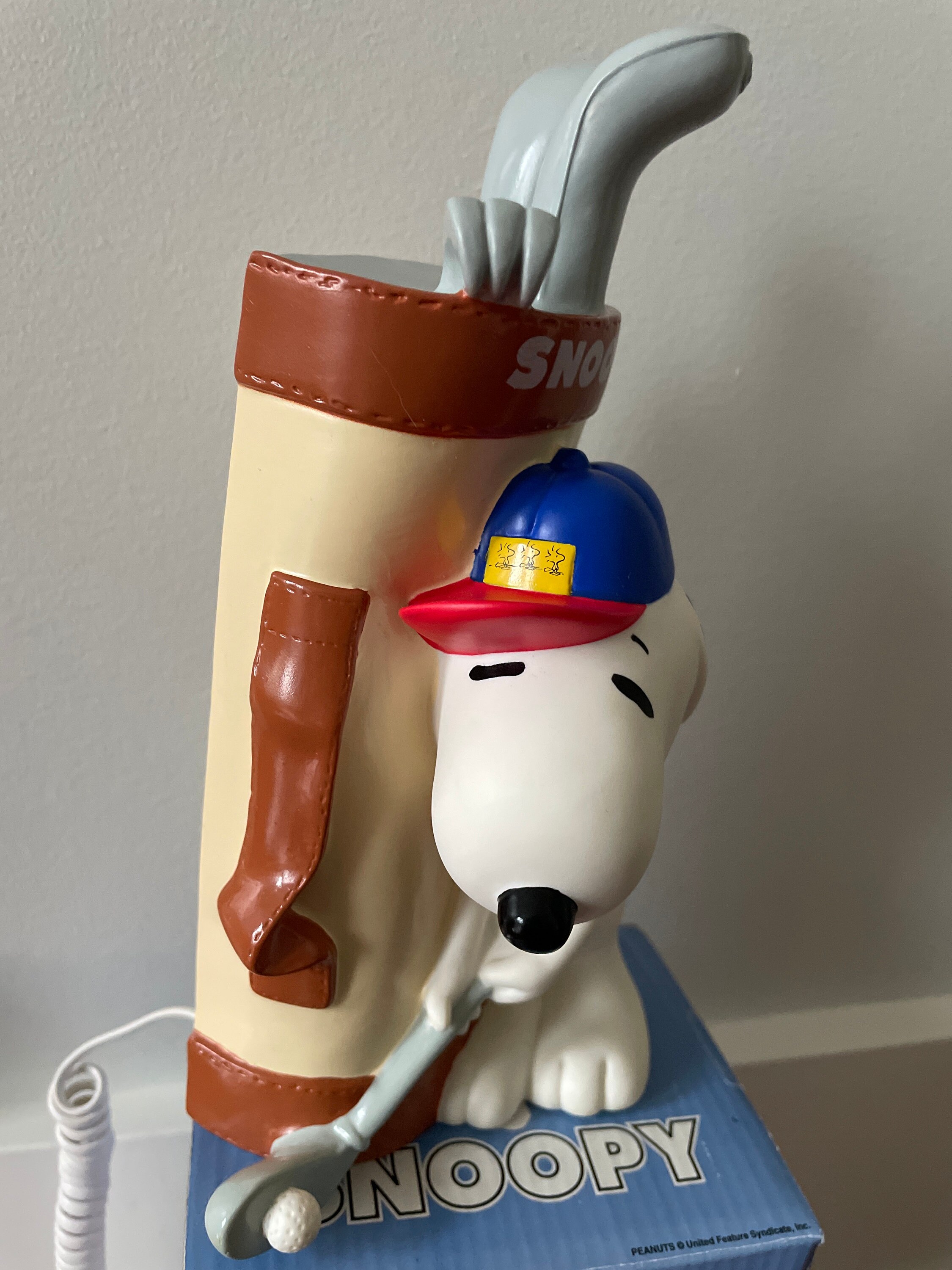 RARE Vintage 1990s ACL Peanuts Golfer Snoopy 3D Phone MIB - Etsy