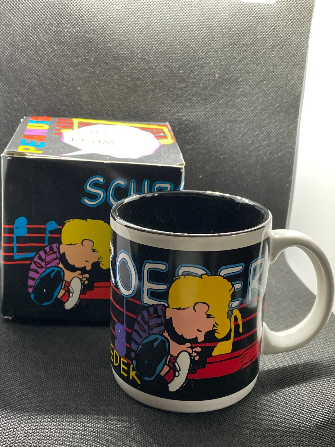 Vintage 1994 Peanuts Schroeder Ceramic Mug MIB Made in Korea Etsy
